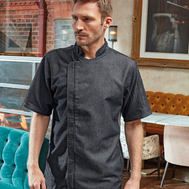 Premier Short Sleeve Zipped Chef's Jacket Thumbnail