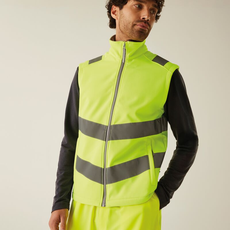 Regatta High Visibility Pro Contract Ablaze Soft Shell Bodywarmer Thumbnail