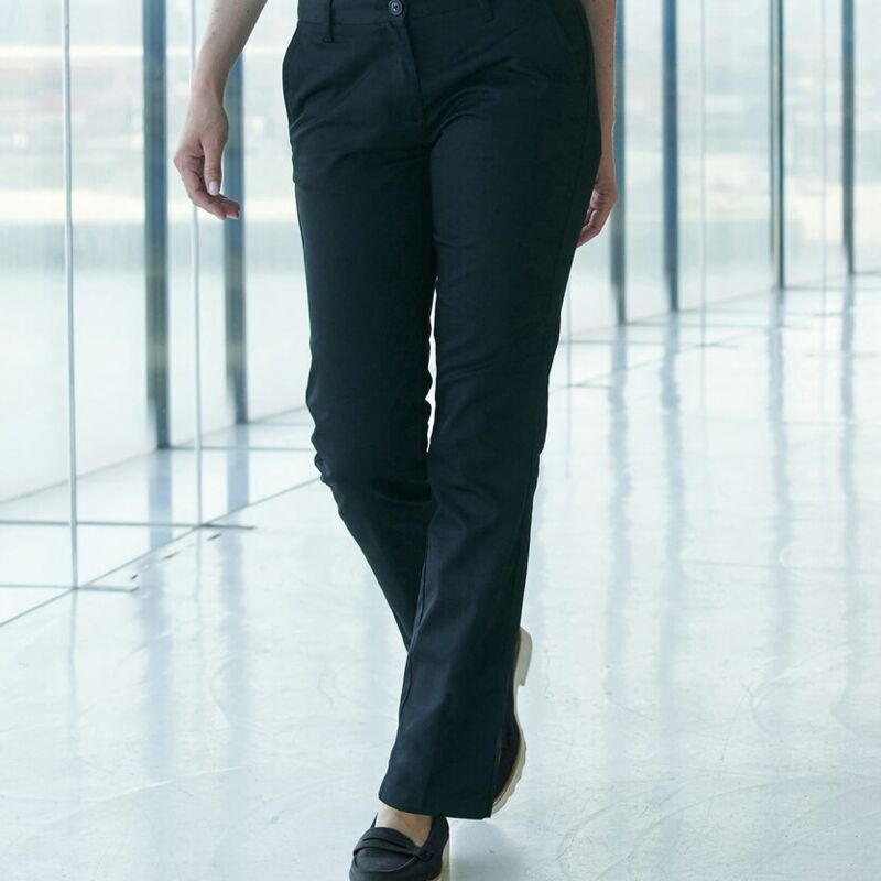 Women's 65/35 flat fronted chino trousers Thumbnail