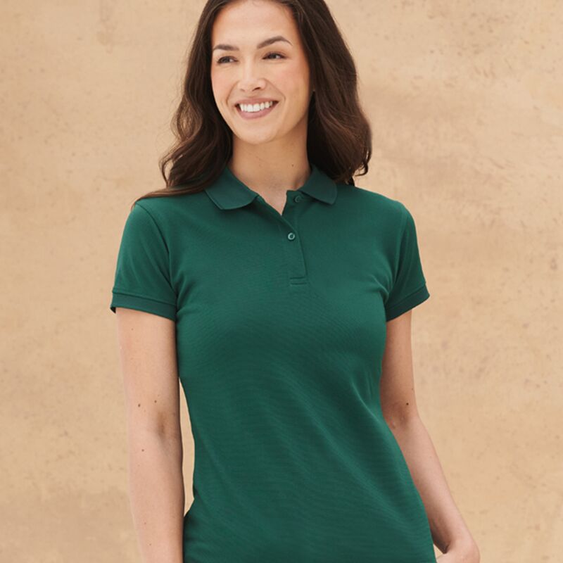 Henbury Ladies Coolplus® Wicking Piqué Polo Shirt Thumbnail