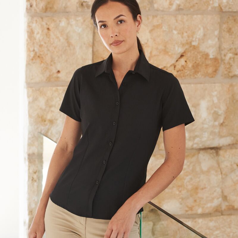 Henbury Ladies Short Sleeve Wicking Shirt Thumbnail