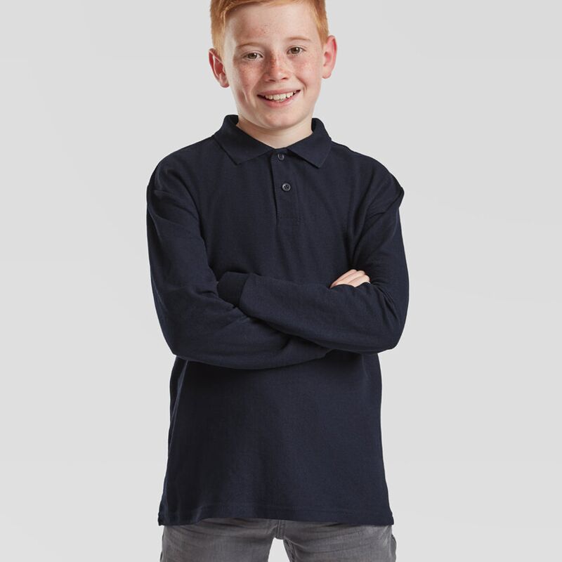 Kid's Long Sleeve 65/35 Polo Thumbnail